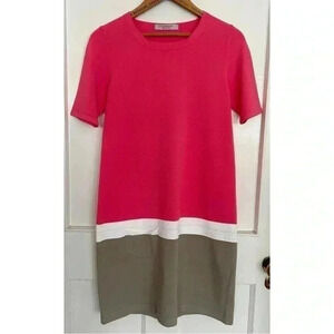 Brand New  Without Tags D Exterior Dress in Pink, Grey and White Size M